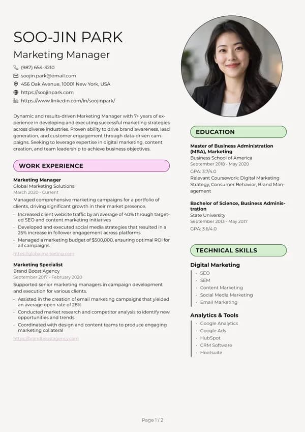 Preview of the Pastel Pills Teacher resume template: With sidebar, Round photo